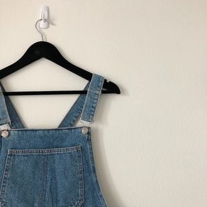 Denim skirt overalls